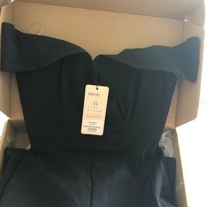House of CB BELLA BLACK OFF SHOULDER JUMPSUIT